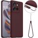 Защитный чехол Deexe Silicone Case with MagSafe для Motorola Edge 50 Neo - Wine Red (367153WR). Фото 1 из 9