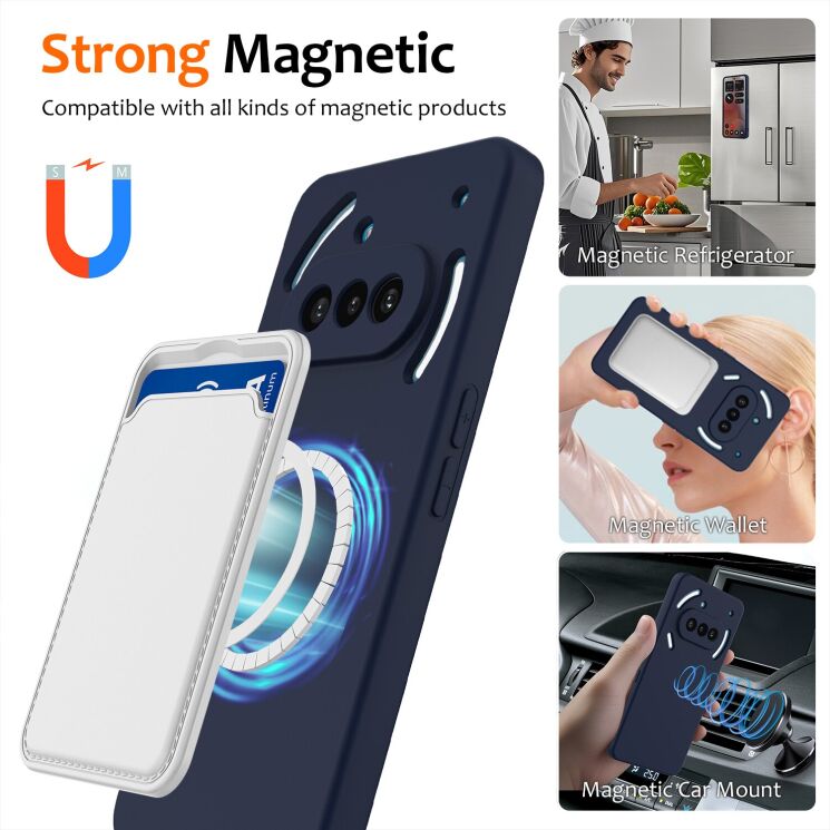 Защитный чехол Deexe Silicone Case with MagSafe для Nothing Phone (3a) - Black: фото 3 из 8