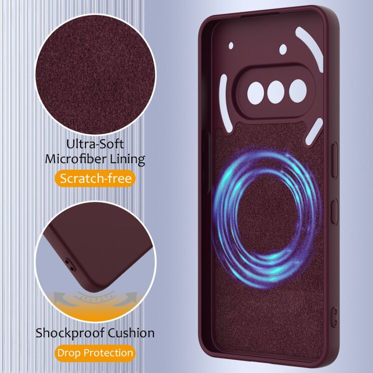 Защитный чехол Deexe Silicone Case with MagSafe для Nothing Phone (3a) - Black: фото 8 из 8