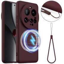Защитный чехол Deexe Silicone Case with MagSafe для Xiaomi 15 Ultra - Wine Red: фото 1 из 8
