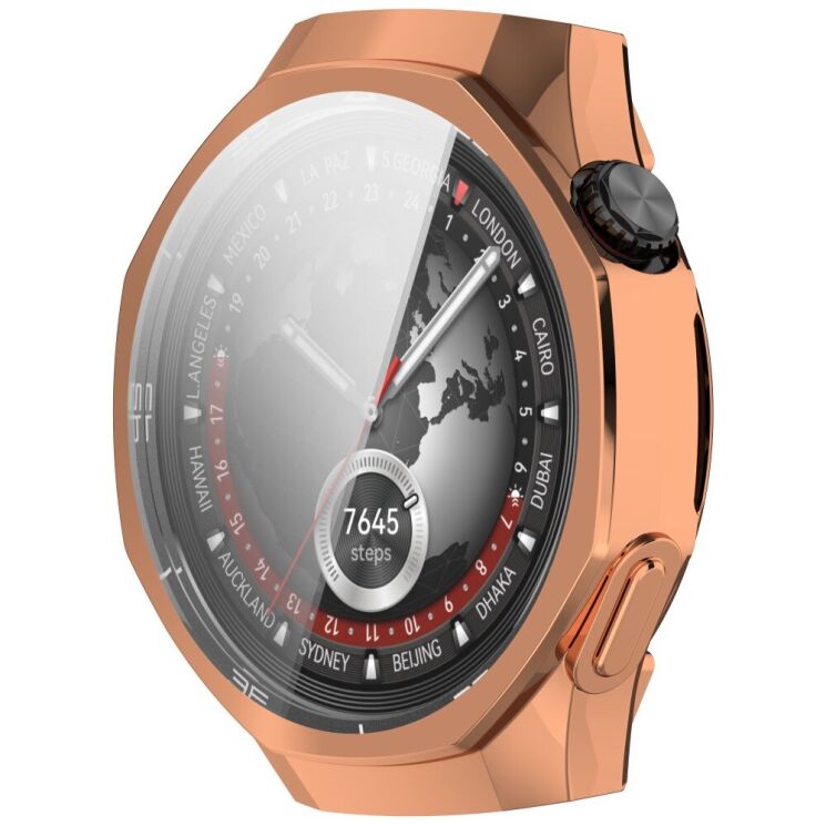 Защитный чехол Deexe Silicone Frame для Huawei Watch GT 5 Pro (46mm) - Rose Gold: фото 5 из 7