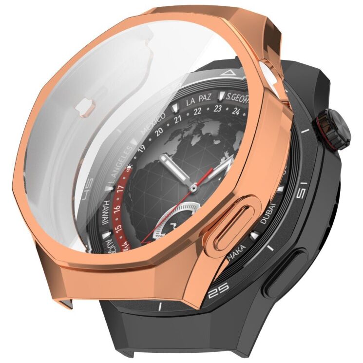 Защитный чехол Deexe Silicone Frame для Huawei Watch GT 5 Pro (46mm) - Rose Gold: фото 1 из 7
