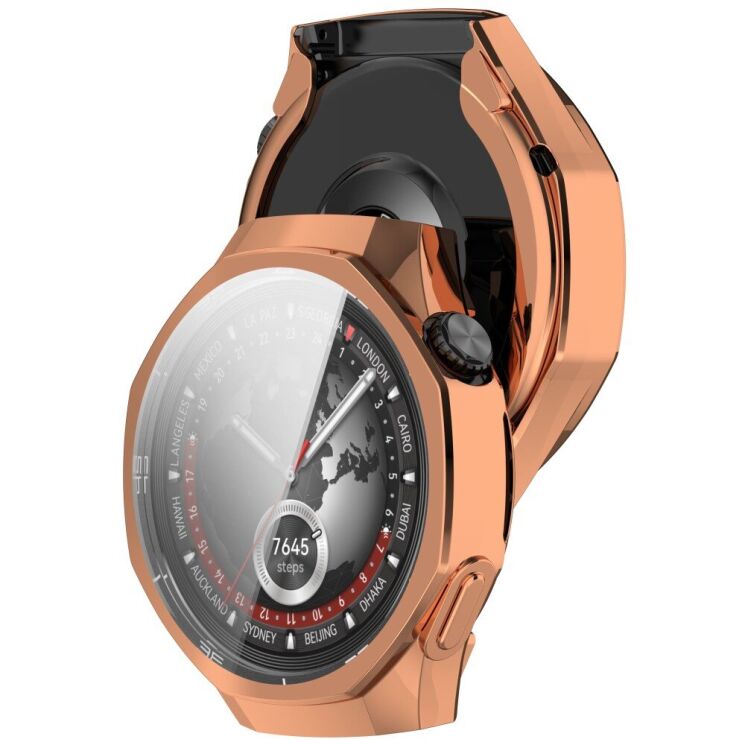 Защитный чехол Deexe Silicone Frame для Huawei Watch GT 5 Pro (46mm) - Rose Gold: фото 6 из 7