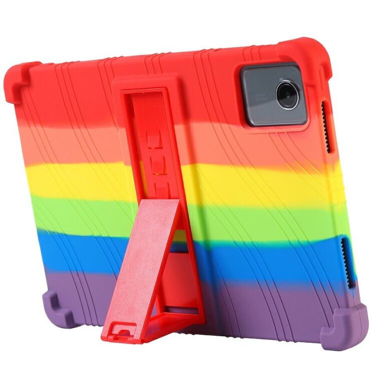Захисний чохол Deexe Silicone Kickstand для Lenovo Tab K11 Gen 2 / Idea Tab (TB336) - Colorful: фото 3 з 12
