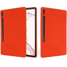 Защитный чехол Deexe Silicone Shell для Samsung Galaxy Tab S7 Plus (T970/975) / S8 Plus (T800/806) - Red: фото 1 из 12