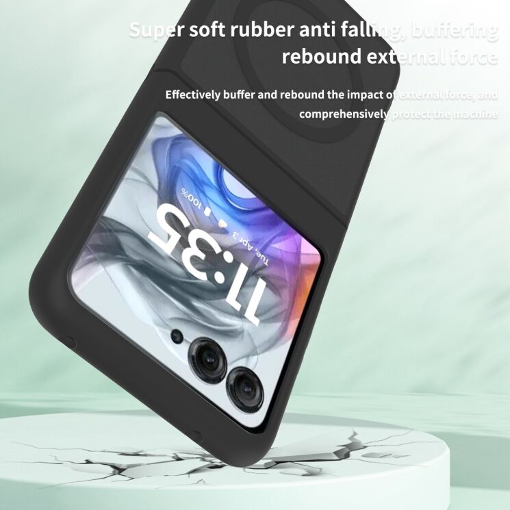 Захисний чохол Deexe Skin Touch (FF) для Motorola Razr 50 - Black: фото 5 з 6