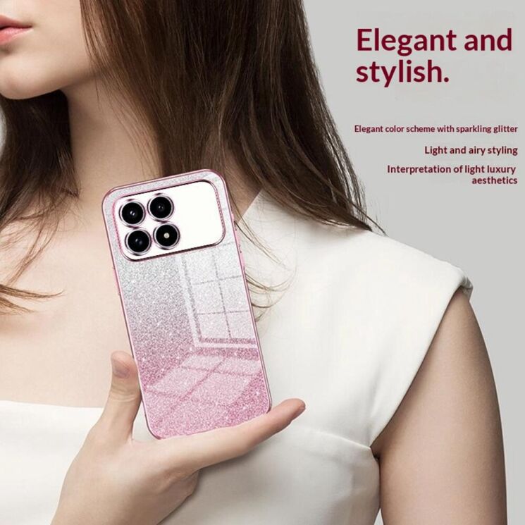 Защитный чехол Deexe Sparkles Cover для Xiaomi Poco F8 Pro - Pink: фото 4 из 7