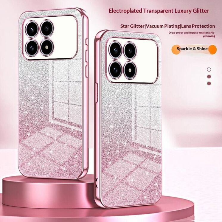 Защитный чехол Deexe Sparkles Cover для Xiaomi Poco F8 Pro - Pink: фото 3 из 7