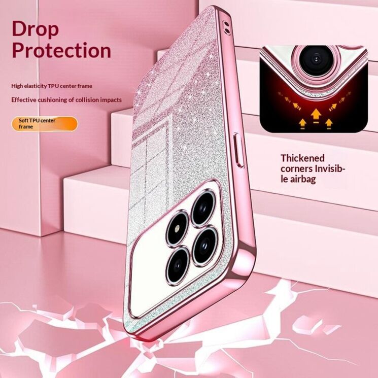 Защитный чехол Deexe Sparkles Cover для Xiaomi Poco F8 Pro - Pink: фото 7 из 7