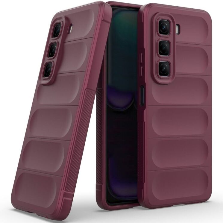 Защитный чехол Deexe Terra Case для Infinix Hot 50 - Wine Red: фото 2 из 9