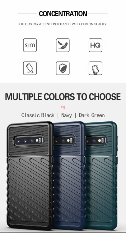 Защитный чехол Deexe Thunder Series для Samsung Galaxy S10 (G973) - Black: фото 5 из 14