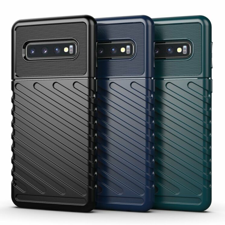 Защитный чехол Deexe Thunder Series для Samsung Galaxy S10 (G973) - Black: фото 3 из 14