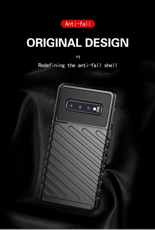 Защитный чехол Deexe Thunder Series для Samsung Galaxy S10 (G973) - Black: фото 6 из 14