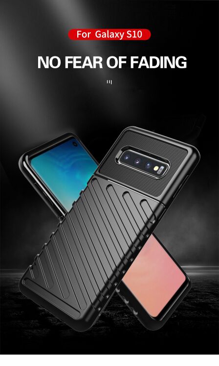 Защитный чехол Deexe Thunder Series для Samsung Galaxy S10 (G973) - Black: фото 4 из 14