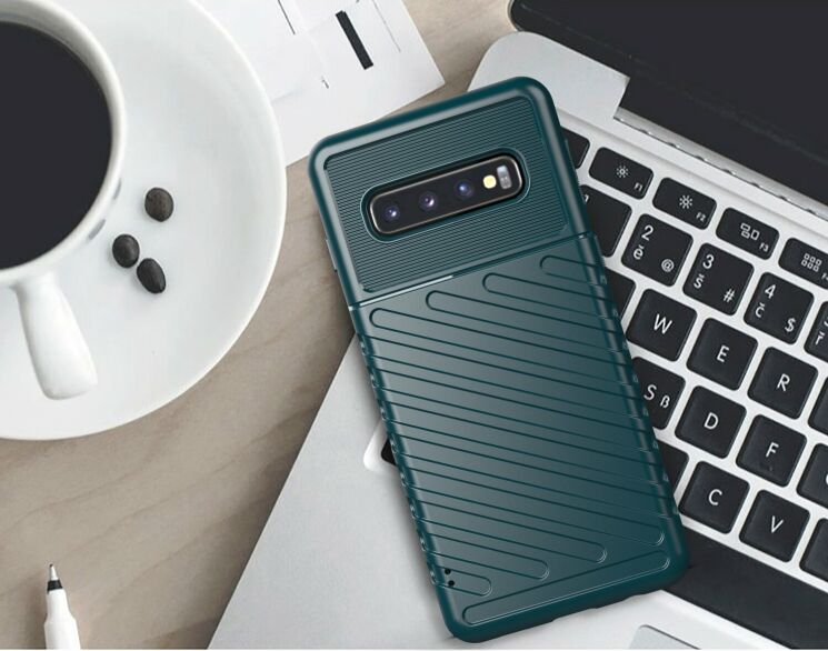 Защитный чехол Deexe Thunder Series для Samsung Galaxy S10 (G973) - Black: фото 9 из 14