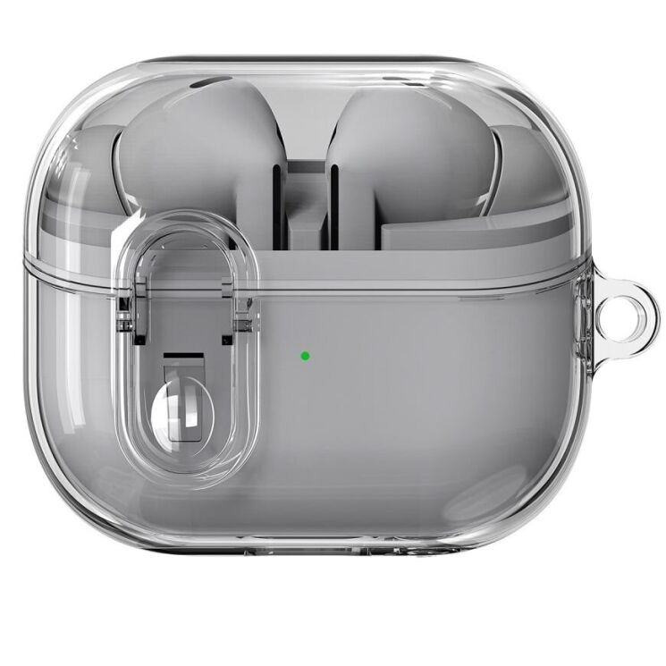 Захисний чохол Deexe Transcend Case для Samsung Galaxy Buds 3 / Buds 3 Pro - Transparent Grey: фото 1 з 1
