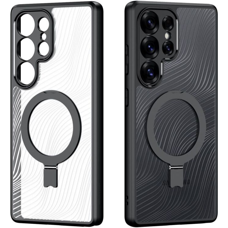 Защитный чехол DUX DUCIS Aimo Mag Series with Folding Stand для Samsung Galaxy S25 Ultra (S938) - Black: фото 2 из 11