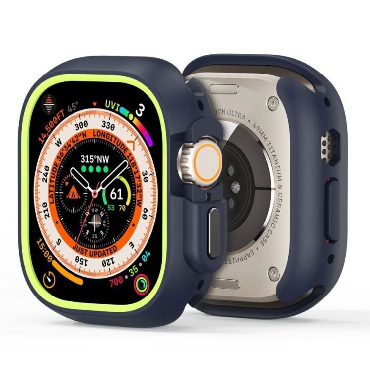 Защитный чехол Dux Ducis Bamo Series для Apple Watch Ultra / Ultra 2 (49mm) - Midnight / Green: фото 2 из 18