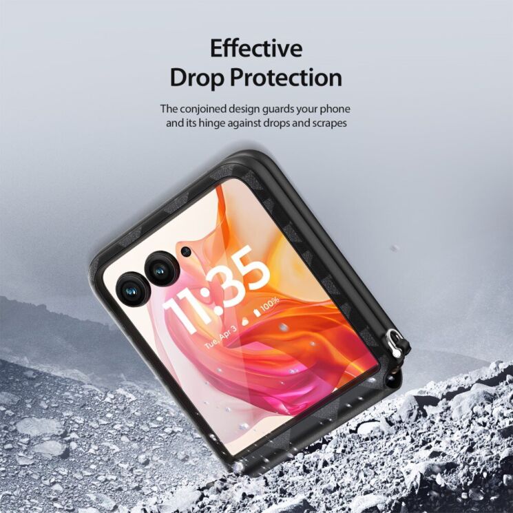 Защитный чехол DUX DUCIS Fitt Series для Motorola Razr 50 Ultra - Black: фото 9 из 12