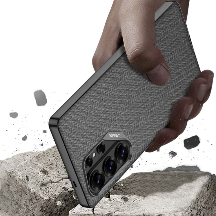 Защитный чехол GKK Fabric для Samsung Galaxy S26 Ultra - Brown: фото 7 из 8