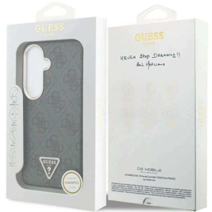 Защитный чехол Guess 4G Triangle Logo MagSafe для Samsung Galaxy S26 (S942) GUHMS26SP4GTDGMK - Black: фото 8 из 8