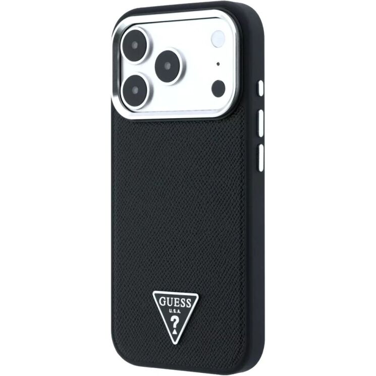 Захисний чохол Guess Grained Triangle Logo MagSafe для iPhone 18 Pro Max / 17 Pro Max (GUHMP18XPGSMTLSK) - Black (423957B) Захисний чохол Guess Grained Triangle Logo MagSafe для iPhone 18 Pro Max / 17 Pro Max (GUHMP18XPGSMTLSK) - Black: фото 4 з 7
