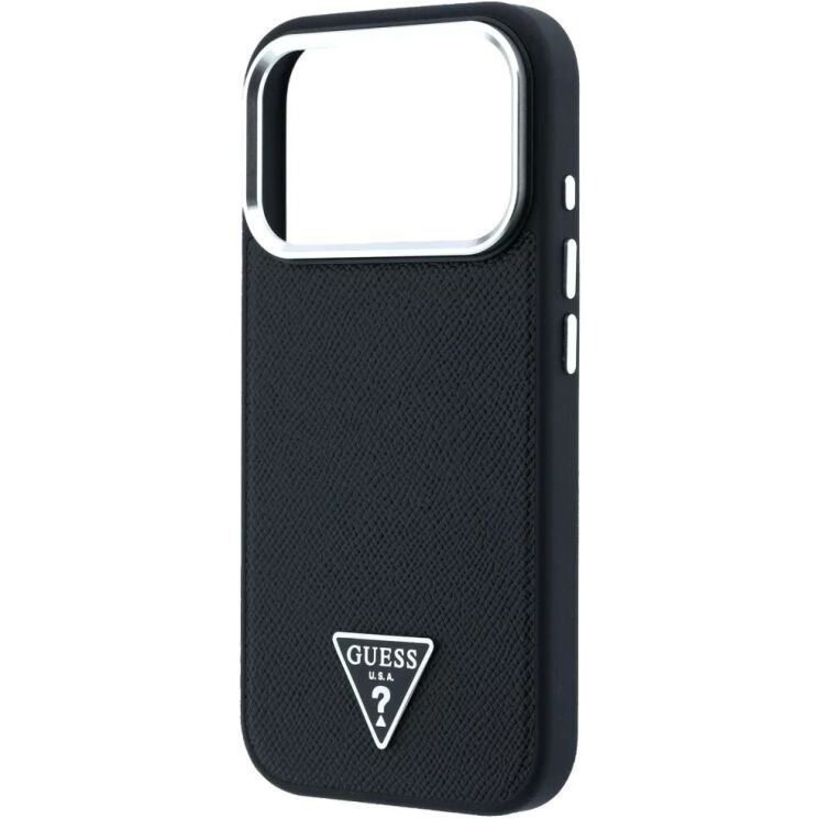 Захисний чохол Guess Grained Triangle Logo MagSafe для iPhone 18 Pro Max / 17 Pro Max (GUHMP18XPGSMTLSK) - Black (423957B) Захисний чохол Guess Grained Triangle Logo MagSafe для iPhone 18 Pro Max / 17 Pro Max (GUHMP18XPGSMTLSK) - Black: фото 5 з 7