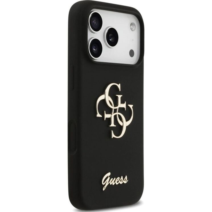 Защитный чехол Guess Silicone Big 4G Script для iPhone 17 Pro (GUHCP17LSC4GSMK) - Black: фото 4 из 8