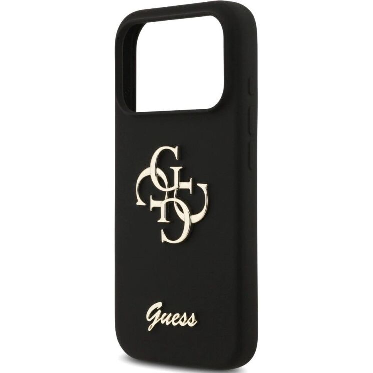 Защитный чехол Guess Silicone Big 4G Script для iPhone 17 Pro (GUHCP17LSC4GSMK) - Black: фото 6 из 8