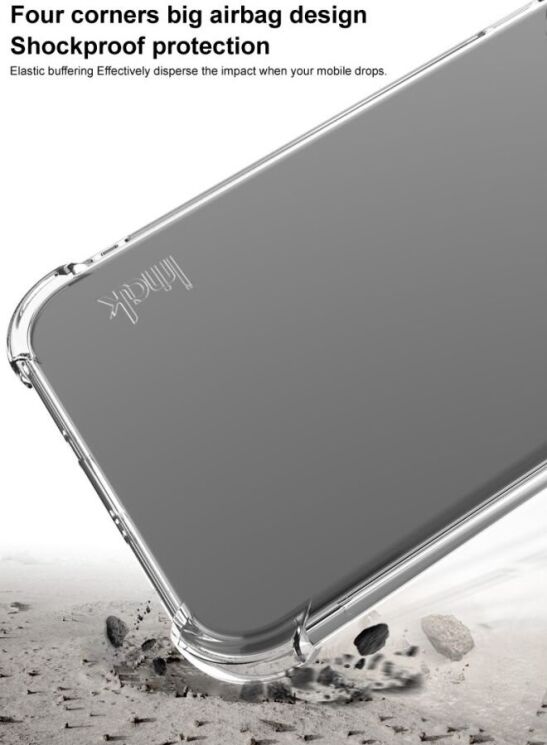 Защитный чехол IMAK Airbag MAX Case для Honor 200 - Transparent Black: фото 7 из 11