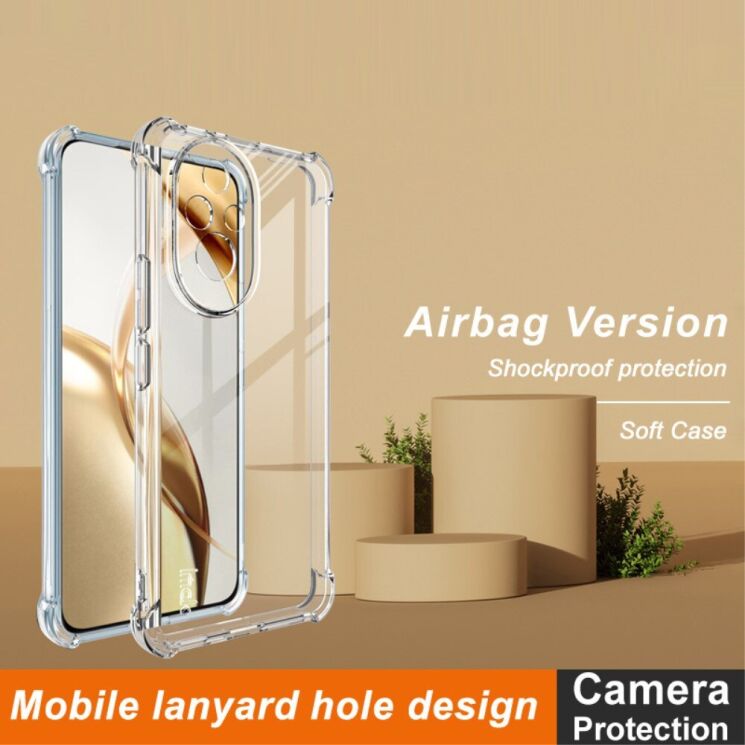 Защитный чехол IMAK Airbag MAX Case для Honor 200 - Transparent Black: фото 5 из 11