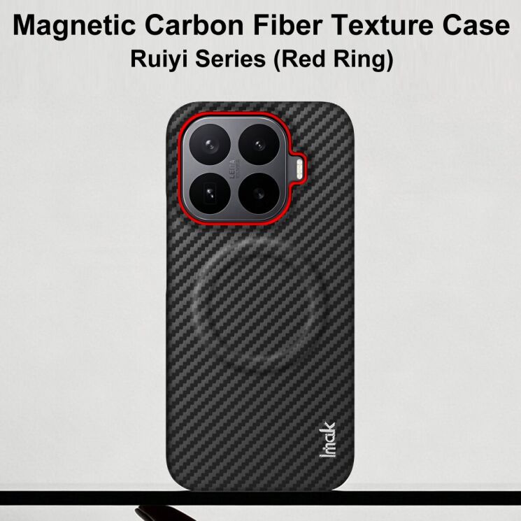 Захисний чохол IMAK Carbon Guard with MagSafe для Xiaomi 17T Pro - Black: фото 4 з 10