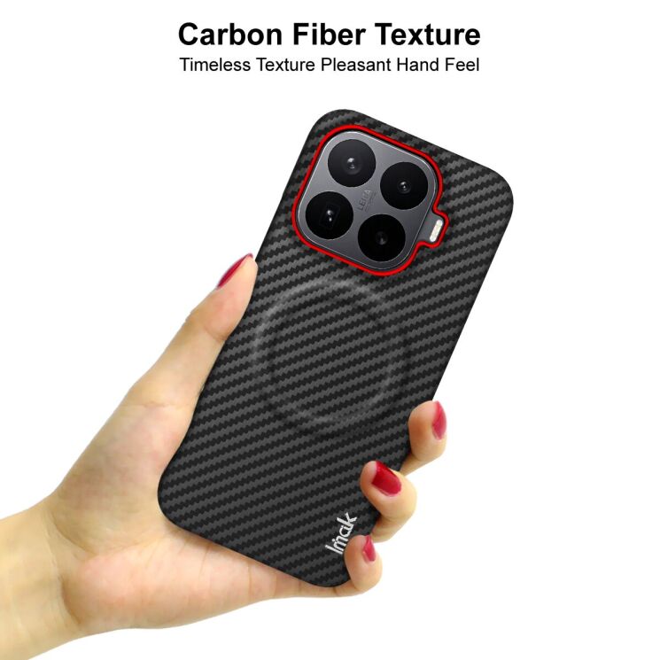 Захисний чохол IMAK Carbon Guard with MagSafe для Xiaomi 17T Pro - Black: фото 8 з 10