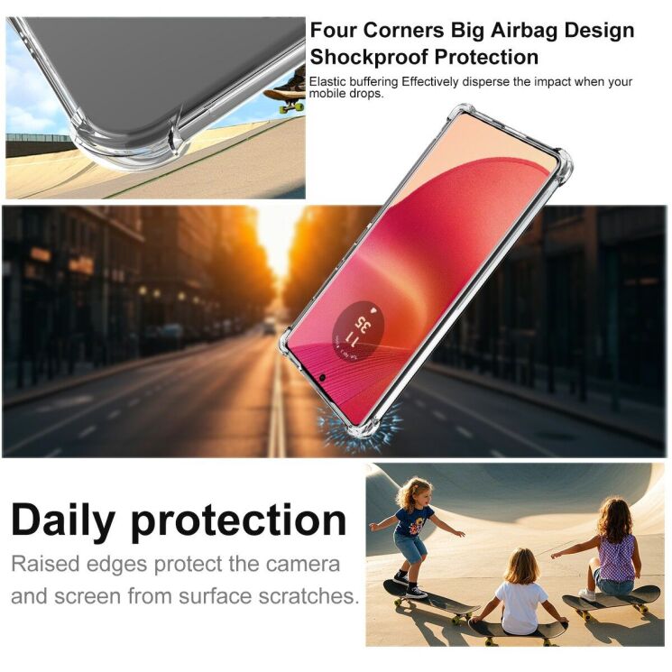 Захисний чохол IMAK Space Shield MagSafe для Motorola Edge 50 Fusion - Transparent: фото 6 з 10