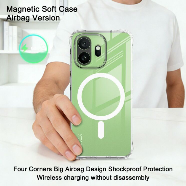 Захисний чохол IMAK Space Shield MagSafe для OnePlus 15T - Transparent: фото 3 з 10