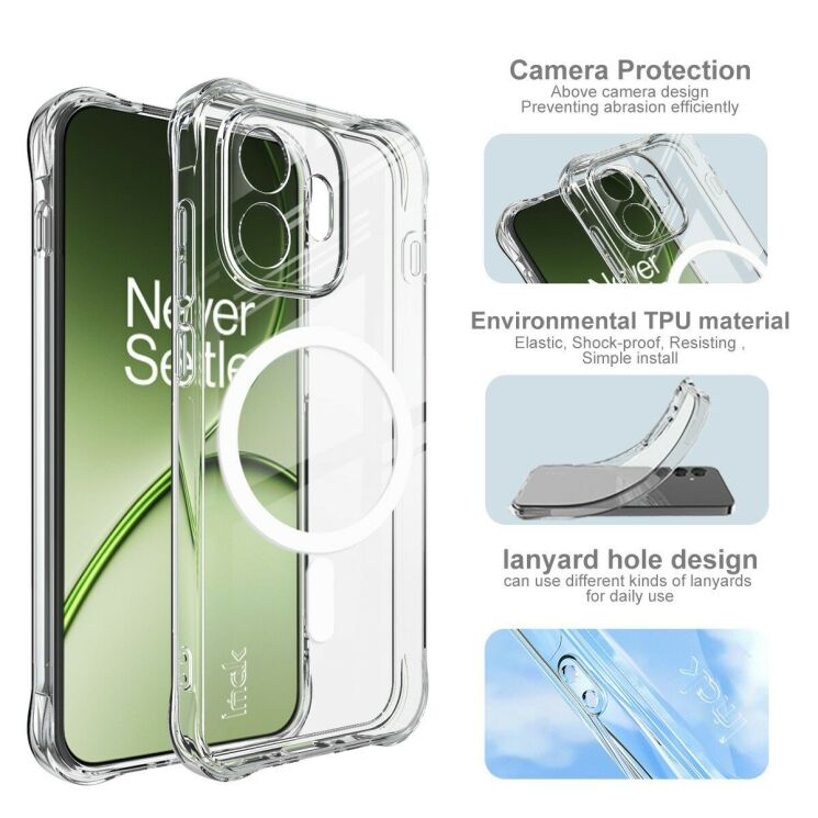 Захисний чохол IMAK Space Shield MagSafe для OnePlus 15T - Transparent: фото 8 з 10