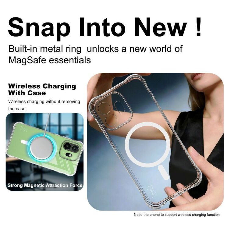 Захисний чохол IMAK Space Shield MagSafe для OnePlus 15T - Transparent: фото 6 з 10