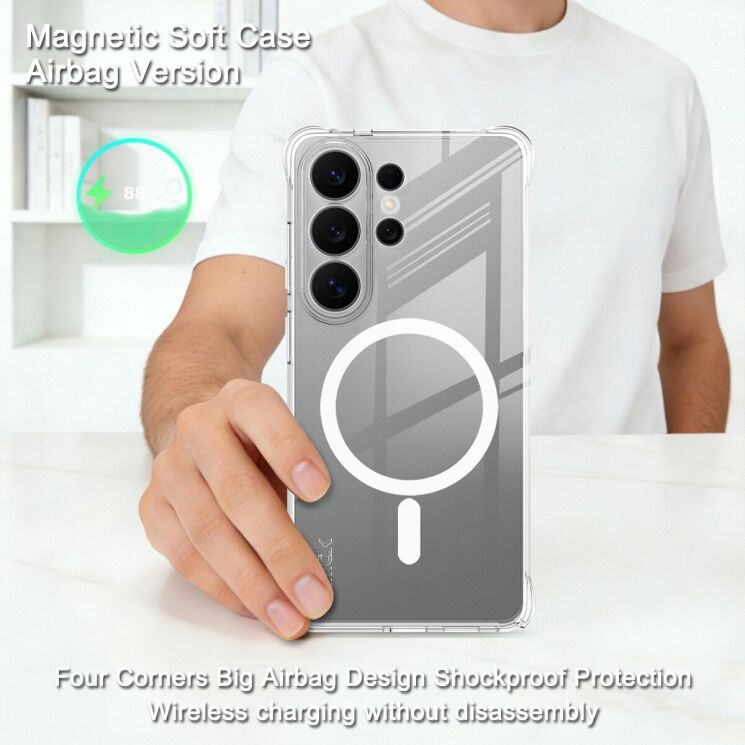 Захисний чохол IMAK Space Shield MagSafe для Samsung Galaxy S26 Ultra (S948) - Transparent: фото 3 з 10