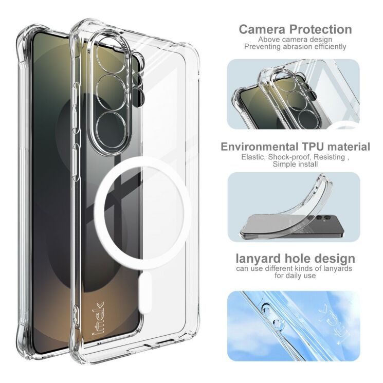 Захисний чохол IMAK Space Shield MagSafe для Samsung Galaxy S26 Ultra (S948) - Transparent: фото 7 з 10