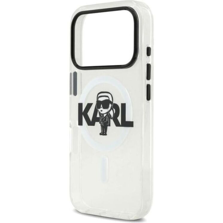 Защитный чехол Karl Lagerfeld IML Karl Sketch Logo MagSafe для iPhone 17 Pro (KLHMP17LHGKIGKBT) - Clear: фото 6 из 8
