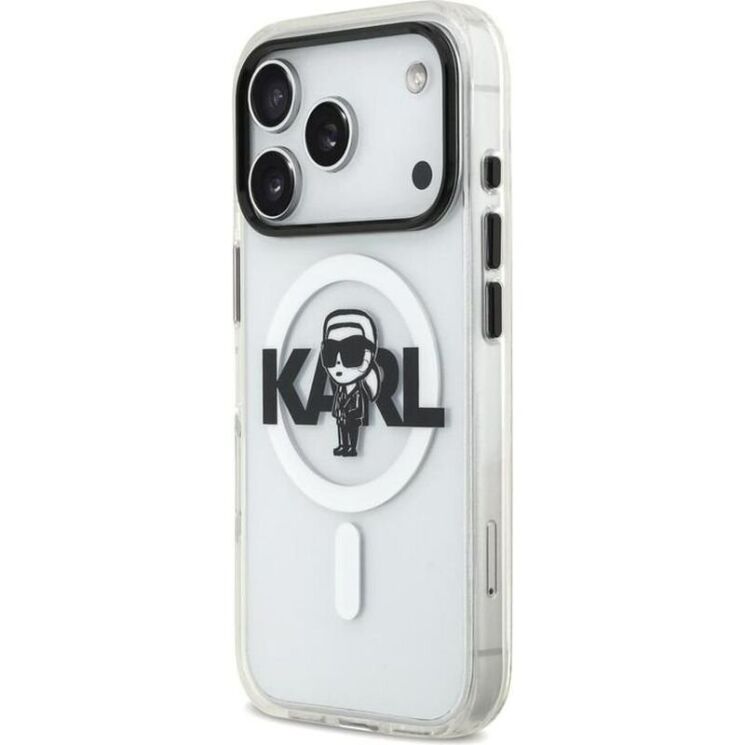Защитный чехол Karl Lagerfeld IML Karl Sketch Logo MagSafe для iPhone 17 Pro (KLHMP17LHGKIGKBT) - Clear: фото 3 из 8