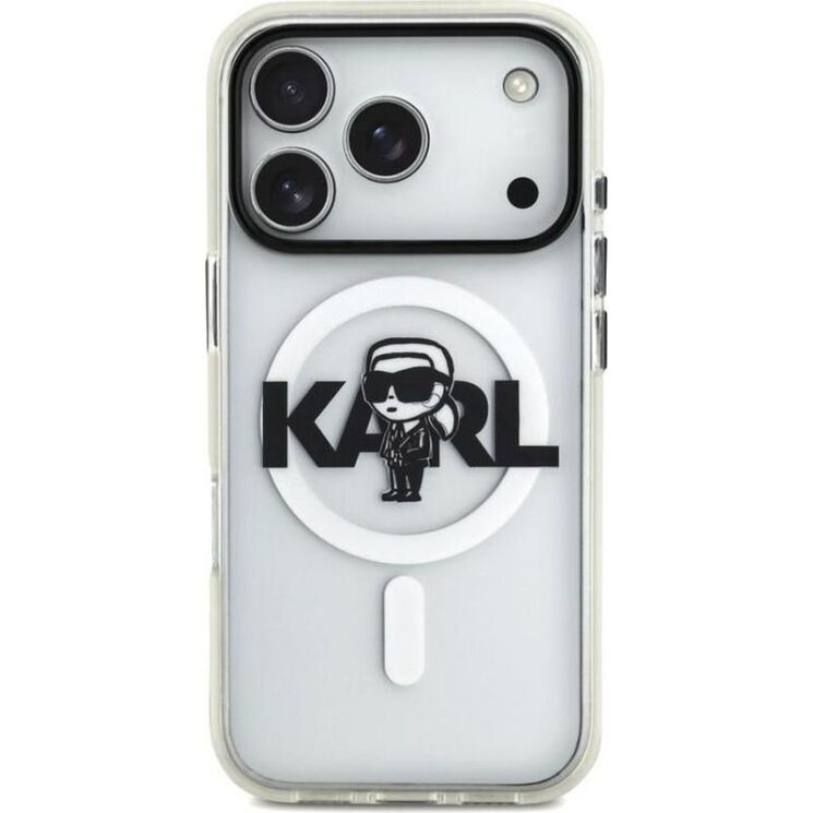 Защитный чехол Karl Lagerfeld IML Karl Sketch Logo MagSafe для iPhone 17 Pro (KLHMP17LHGKIGKBT) - Clear: фото 2 из 8