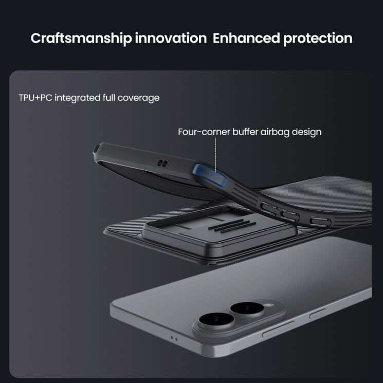Захисний чохол NILLKIN CamShield Pro для Samsung Galaxy S25 Edge (S937) - Black: фото 8 з 17