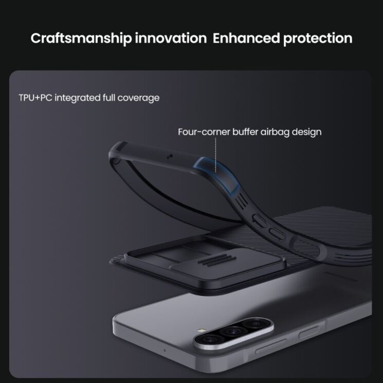 Защитный чехол NILLKIN CamShield Pro with Magnetic Attachment для Samsung Galaxy A26 (A266) - Black: фото 9 из 17