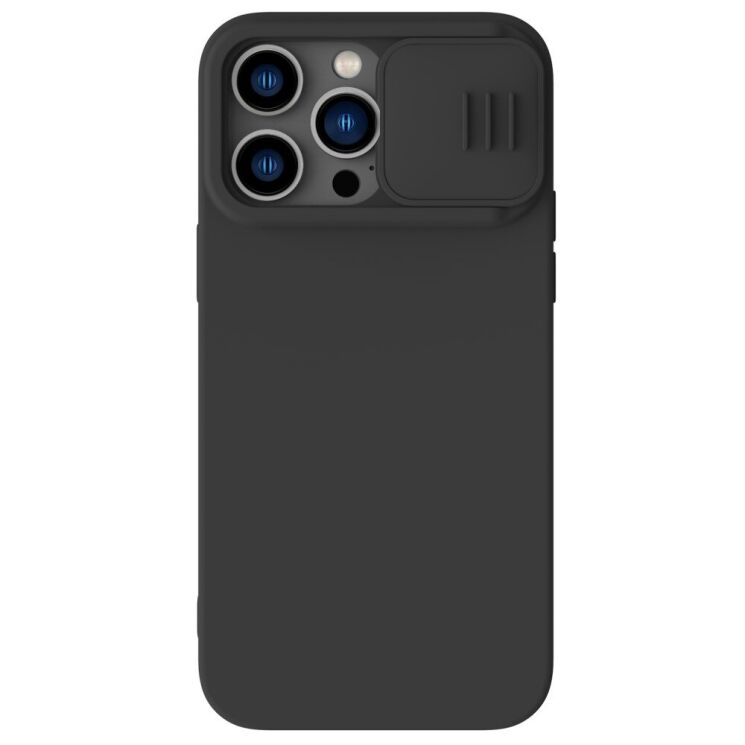 Защитный чехол NILLKIN CamShield Silky Silicone Case для Apple iPhone 14 Pro Max - Black: фото 1 из 13