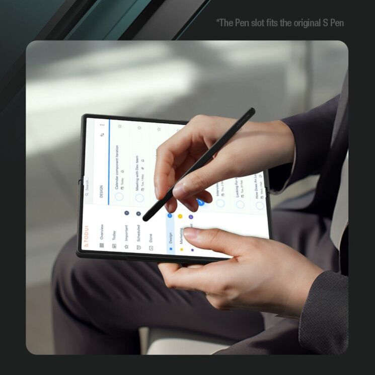 Захисний чохол NILLKIN Flex Pure Fold (S Pen) для Samsung Galaxy Fold 6 - Black: фото 11 з 18