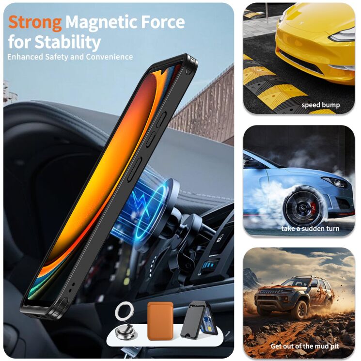 Защитный чехол Reframe Grip MagSafe для Samsung Galaxy Xcover 7 (G556) - Grey: фото 2 из 6