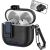 Захисний чохол Reframe Leather Texture для Apple AirPods 4 - Black / Dark Blue: фото 1 з 6