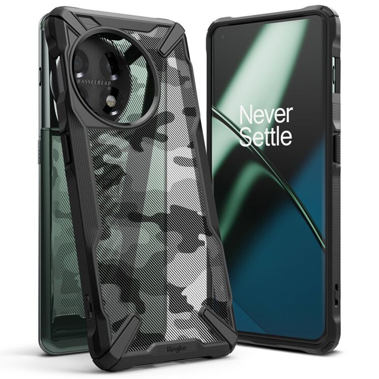 Захисний чохол RINGKE Fusion X для OnePlus 11 - Camo Black: фото 3 з 11