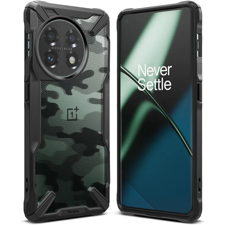 Захисний чохол RINGKE Fusion X для OnePlus 11 - Camo Black: фото 1 з 11